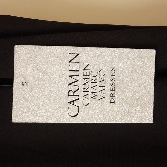 NWT, Carmen Marc Valvo Cold Shoulder Cut and Sew Dress - Picture 11 of 13